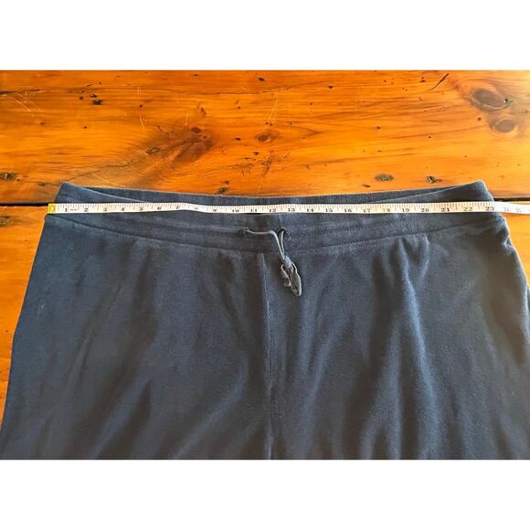 J. Jill wide leg pants size 4X blue cropped elastic waist terrycloth lounge - Picture 6 of 7